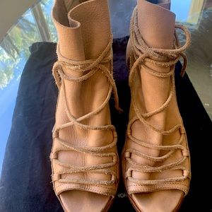 Baske x Free People Leather sandal heels